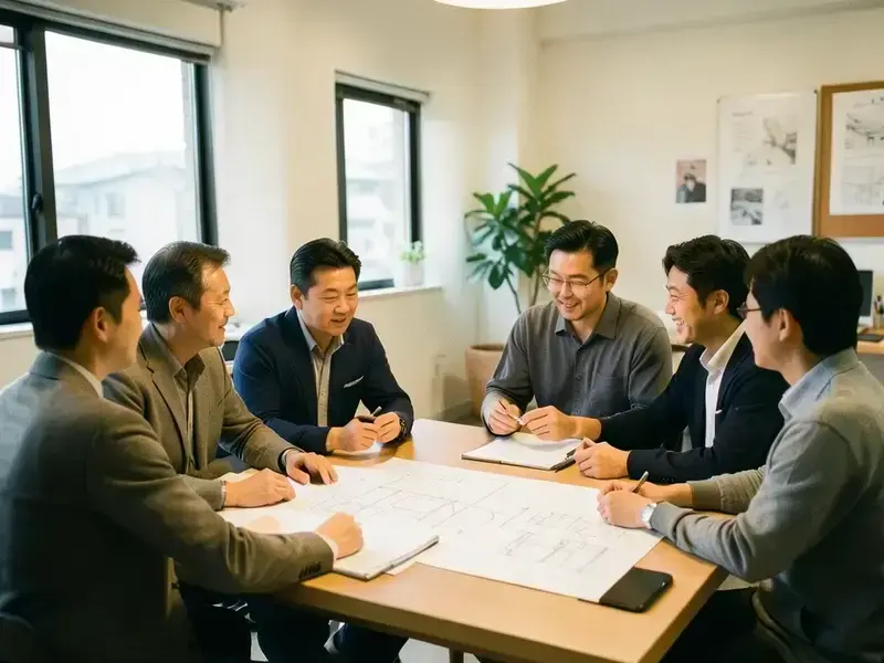 代表と現場スタッフ